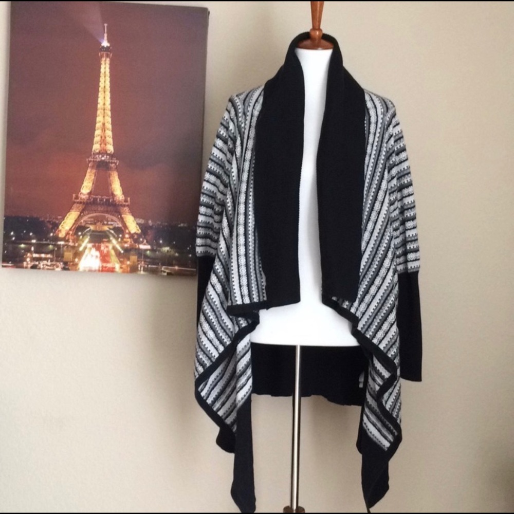 Boston Proper Knit Waterfall Cardigan Sweater Sz M